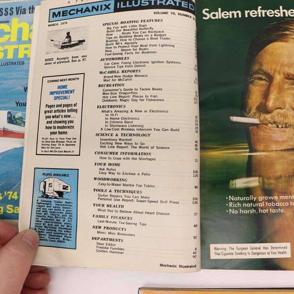 Mechanix Illustrated 1974 Lot of 10 - Picture 7 of 16